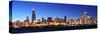 Chicago City Downtown Urban Skyline Panorama at Dusk with Skyscrapers over Lake Michigan with Clear-Songquan Deng-Stretched Canvas