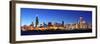 Chicago City Downtown Urban Skyline Panorama at Dusk with Skyscrapers over Lake Michigan with Clear-Songquan Deng-Framed Photographic Print