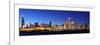 Chicago City Downtown Urban Skyline Panorama at Dusk with Skyscrapers over Lake Michigan with Clear-Songquan Deng-Framed Photographic Print