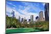 Chicago City Downtown Urban Skyline with Skyscrapers and Cloudy Blue Sky over Park.-Songquan Deng-Mounted Photographic Print