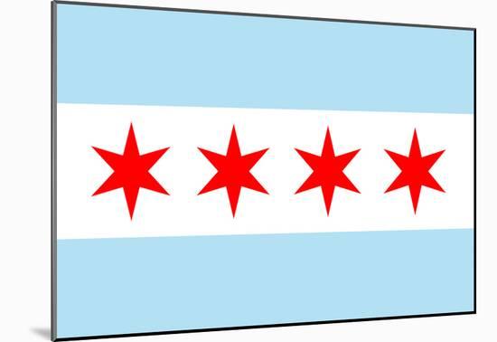 Chicago City Flag Poster Print-null-Mounted Poster