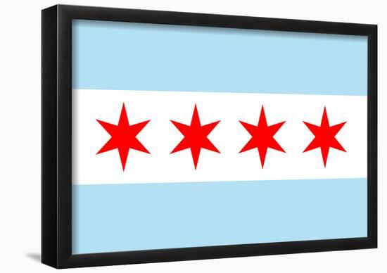 Chicago City Flag Poster Print-null-Framed Poster