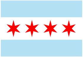 Chicago City Flag Poster Print-null-Lamina Framed Poster