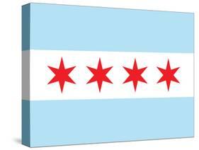 Chicago City Flag Poster Print-null-Stretched Canvas