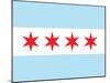 Chicago City Flag Poster Print-null-Mounted Poster