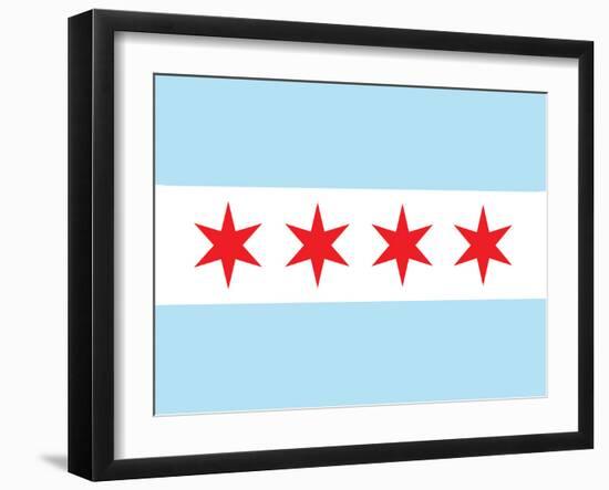 Chicago City Flag Poster Print-null-Framed Art Print