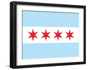 Chicago City Flag Poster Print-null-Framed Art Print