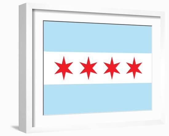 Chicago City Flag Poster Print-null-Framed Art Print