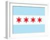 Chicago City Flag Poster Print-null-Framed Art Print