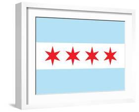 Chicago City Flag Poster Print-null-Framed Art Print