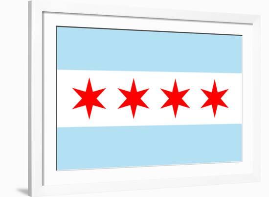 Chicago City Flag-null-Framed Art Print