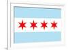 Chicago City Flag-null-Framed Art Print