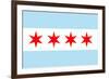 Chicago City Flag-null-Framed Art Print