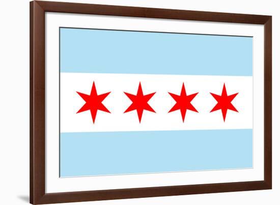 Chicago City Flag-null-Framed Art Print