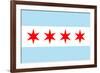 Chicago City Flag-null-Framed Art Print