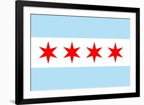 Chicago City Flag-null-Framed Art Print