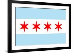 Chicago City Flag-null-Framed Art Print