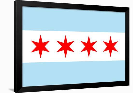 Chicago City Flag-null-Framed Art Print