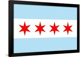 Chicago City Flag-null-Framed Art Print