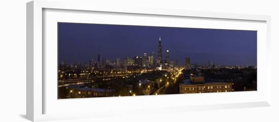 Chicago City Panorama-Steve Gadomski-Framed Photographic Print