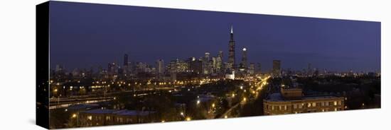 Chicago City Panorama-Steve Gadomski-Stretched Canvas