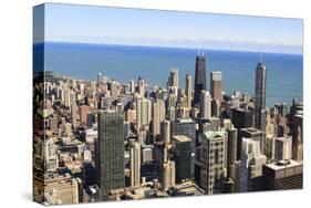 Chicago City Skyline and Lake Michigan, Chicago, Illinois, United States of America, North America-Amanda Hall-Stretched Canvas