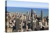 Chicago City Skyline and Lake Michigan, Chicago, Illinois, United States of America, North America-Amanda Hall-Stretched Canvas