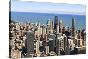 Chicago City Skyline and Lake Michigan, Chicago, Illinois, United States of America, North America-Amanda Hall-Stretched Canvas