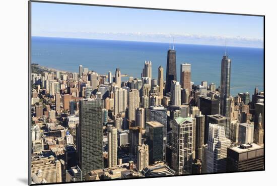 Chicago City Skyline and Lake Michigan, Chicago, Illinois, United States of America, North America-Amanda Hall-Mounted Photographic Print