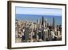 Chicago City Skyline and Lake Michigan, Chicago, Illinois, United States of America, North America-Amanda Hall-Framed Photographic Print