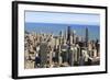 Chicago City Skyline and Lake Michigan, Chicago, Illinois, United States of America, North America-Amanda Hall-Framed Photographic Print