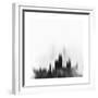 Chicago City Skyline - Black-NaxArt-Framed Premium Giclee Print