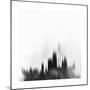 Chicago City Skyline - Black-NaxArt-Mounted Premium Giclee Print