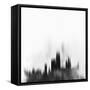 Chicago City Skyline - Black-NaxArt-Framed Stretched Canvas