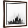 Chicago City Skyline - Black-NaxArt-Framed Art Print