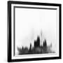 Chicago City Skyline - Black-NaxArt-Framed Art Print