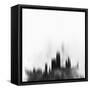 Chicago City Skyline - Black-NaxArt-Framed Stretched Canvas