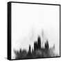 Chicago City Skyline - Black-NaxArt-Framed Stretched Canvas