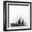 Chicago City Skyline - Black-NaxArt-Framed Art Print