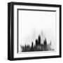 Chicago City Skyline - Black-NaxArt-Framed Art Print