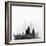 Chicago City Skyline - Black-NaxArt-Framed Art Print