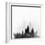 Chicago City Skyline - Black-NaxArt-Framed Art Print