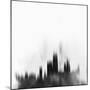 Chicago City Skyline - Black-NaxArt-Mounted Art Print