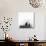 Chicago City Skyline - Black-NaxArt-Art Print displayed on a wall