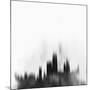 Chicago City Skyline - Black-NaxArt-Mounted Art Print