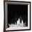 Chicago City Skyline - White-NaxArt-Framed Art Print