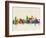 Chicago City Skyline-Michael Tompsett-Framed Art Print