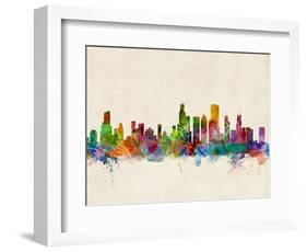 Chicago City Skyline-Michael Tompsett-Framed Art Print