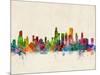 Chicago City Skyline-Michael Tompsett-Mounted Art Print