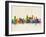 Chicago City Skyline-Michael Tompsett-Framed Art Print